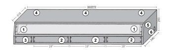 Kassettenaufbau mit geneigter Front als Baugruppentr&auml;ger